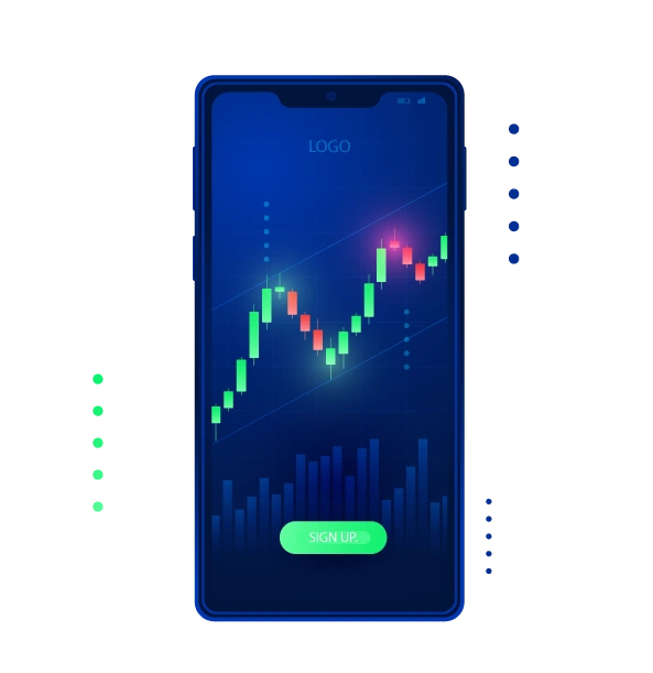 Blockchain advertising platform illustration
